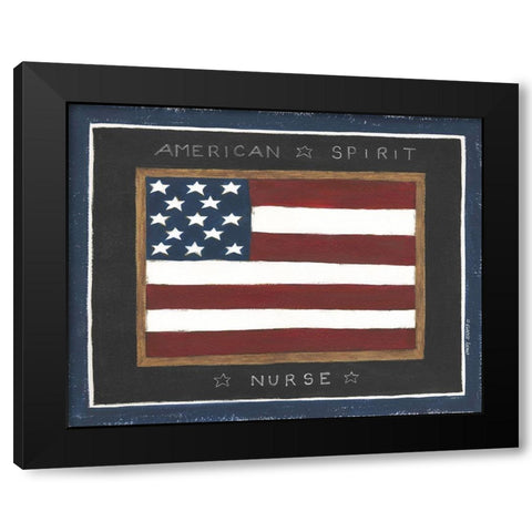 American Spirit - Nurse Black Modern Wood Framed Art Print by Shamp, Cindy