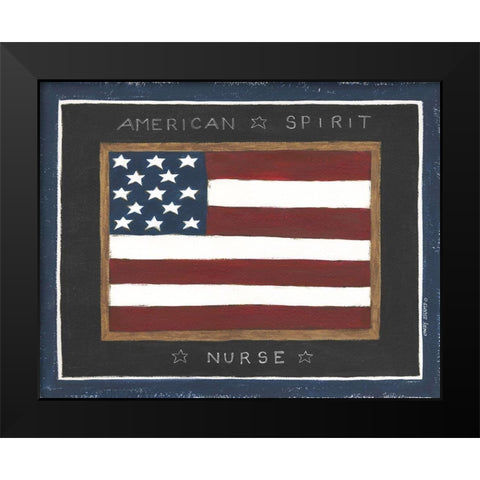 American Spirit - Nurse Black Modern Wood Framed Art Print by Shamp, Cindy