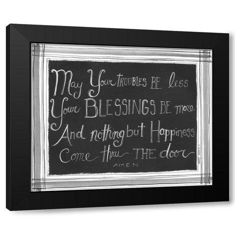 Nothing but Happiness Black Modern Wood Framed Art Print with Double Matting by Shamp, Cindy