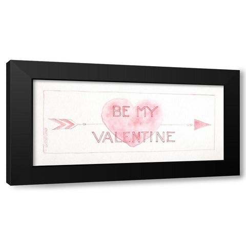Be My Valentine Black Modern Wood Framed Art Print with Double Matting by Shamp, Cindy
