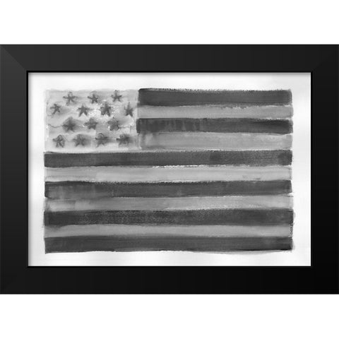 Big Flag II Black Modern Wood Framed Art Print by Shamp, Cindy