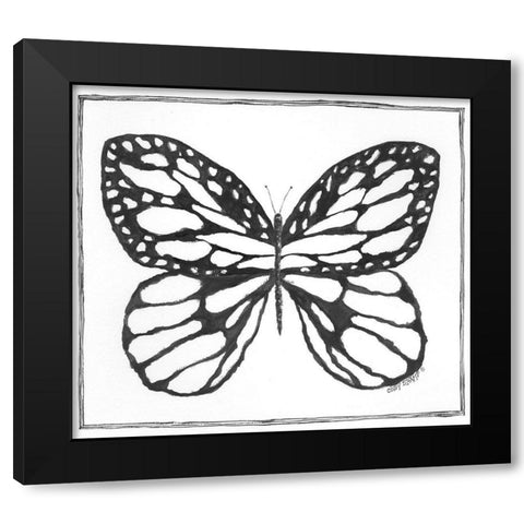 Butterfly II Black Modern Wood Framed Art Print by Shamp, Cindy