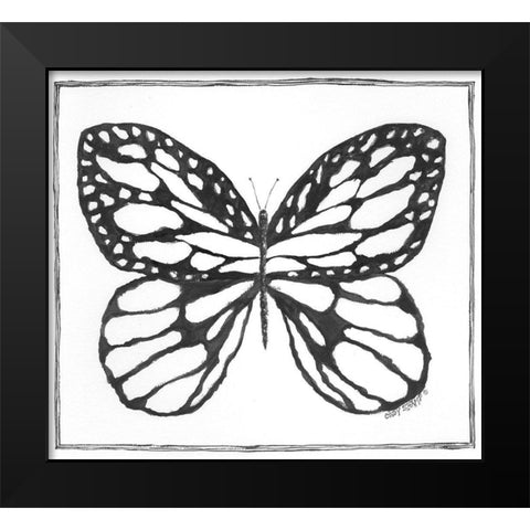 Butterfly II Black Modern Wood Framed Art Print by Shamp, Cindy