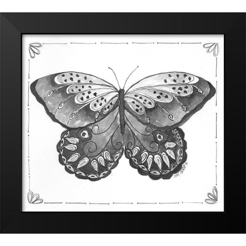 Butterfly VII Black Modern Wood Framed Art Print by Shamp, Cindy