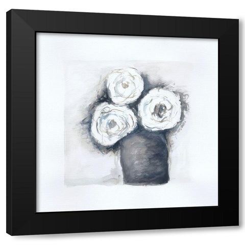 Gray Vase II Black Modern Wood Framed Art Print by Shamp, Cindy