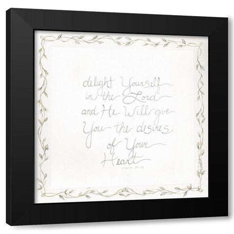 Delight Black Modern Wood Framed Art Print by Shamp, Cindy