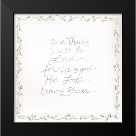 Give Thanks Black Modern Wood Framed Art Print by Shamp, Cindy