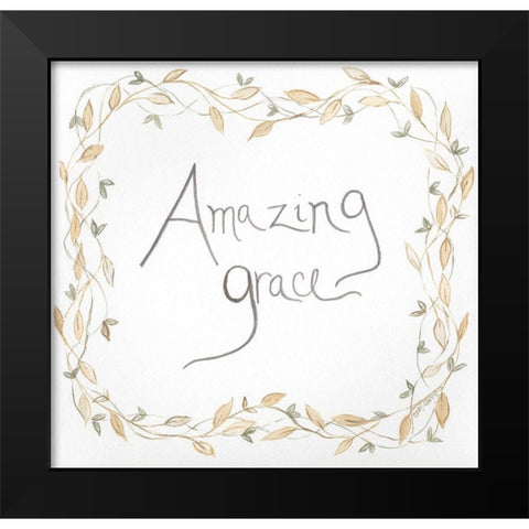Amazing Grace Black Modern Wood Framed Art Print by Shamp, Cindy