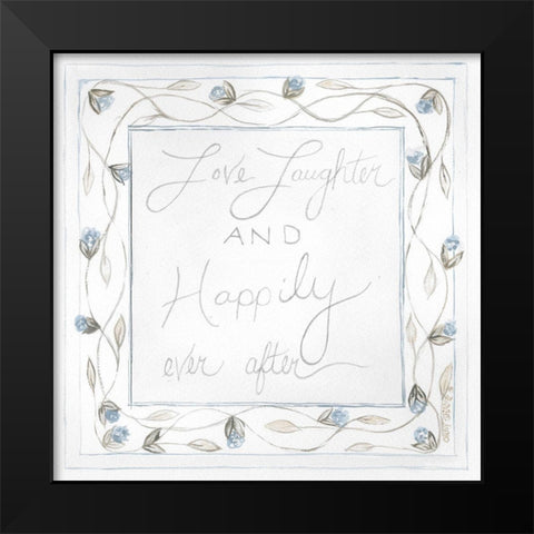 Happily Ever After Black Modern Wood Framed Art Print by Shamp, Cindy