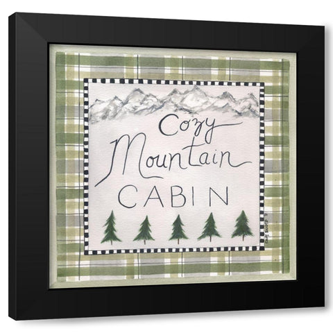 Cozy Mountain Cabin Black Modern Wood Framed Art Print by Shamp, Cindy