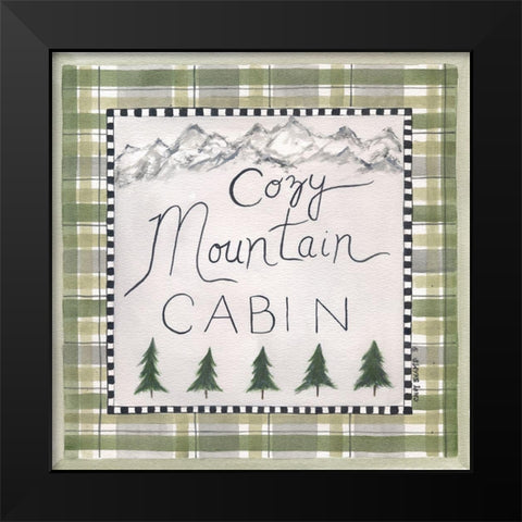 Cozy Mountain Cabin Black Modern Wood Framed Art Print by Shamp, Cindy