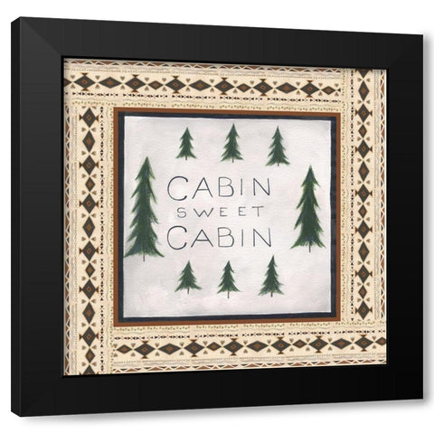 Tribal Cabin Black Modern Wood Framed Art Print by Shamp, Cindy