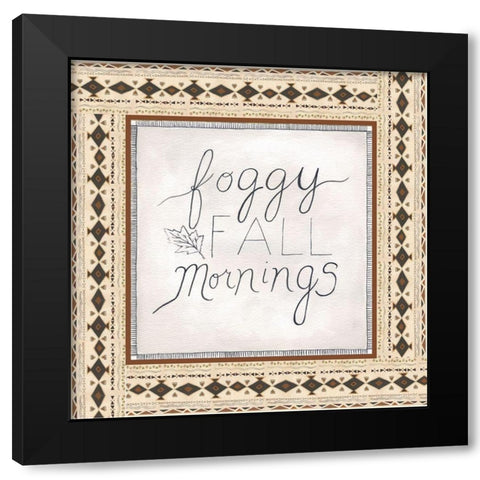 Tribal Fall Black Modern Wood Framed Art Print with Double Matting by Shamp, Cindy