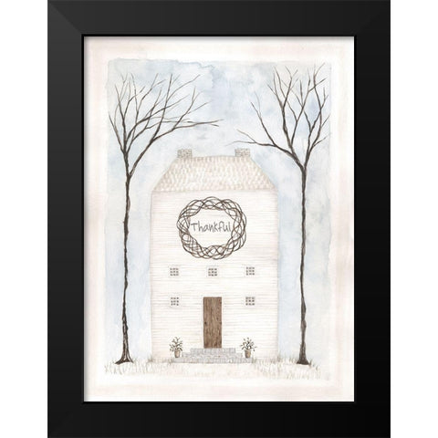 Thankful Black Modern Wood Framed Art Print by Shamp, Cindy