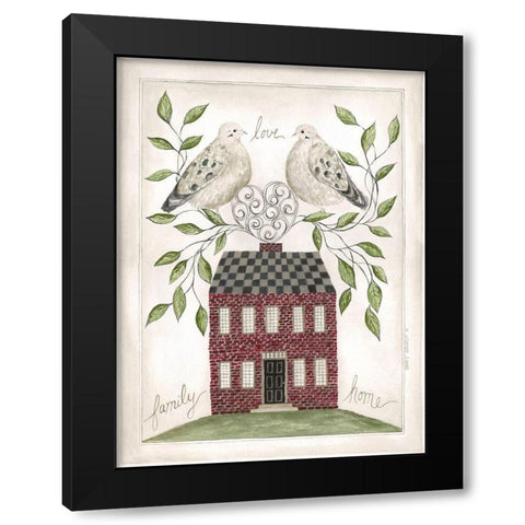 Love-Family-Love Black Modern Wood Framed Art Print by Shamp, Cindy