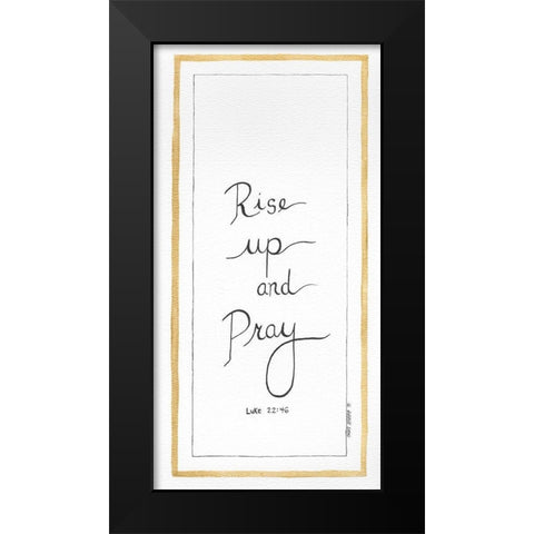 Rise Up Black Modern Wood Framed Art Print by Shamp, Cindy