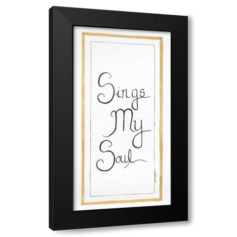 Sings My Soul Black Modern Wood Framed Art Print by Shamp, Cindy