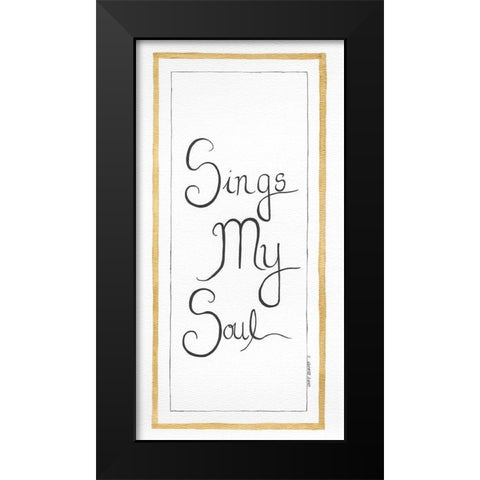 Sings My Soul Black Modern Wood Framed Art Print by Shamp, Cindy