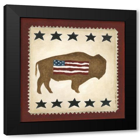 American Buffalo Black Modern Wood Framed Art Print by Shamp, Cindy