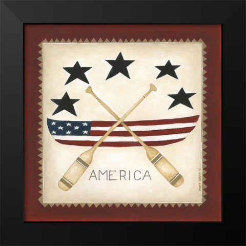 American Canoe Black Modern Wood Framed Art Print by Shamp, Cindy