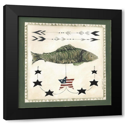 Catch of the Day Black Modern Wood Framed Art Print with Double Matting by Shamp, Cindy