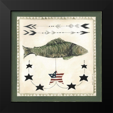 Catch of the Day Black Modern Wood Framed Art Print by Shamp, Cindy