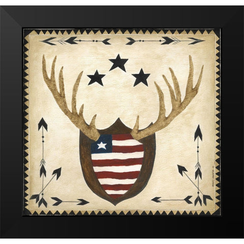 American Antler Black Modern Wood Framed Art Print by Shamp, Cindy