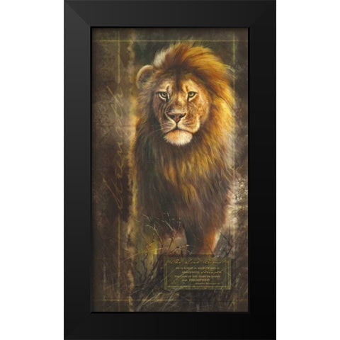 Lord Reigns Black Modern Wood Framed Art Print by Carpentree