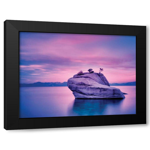 Island Sunset Black Modern Wood Framed Art Print by Frates, Dennis