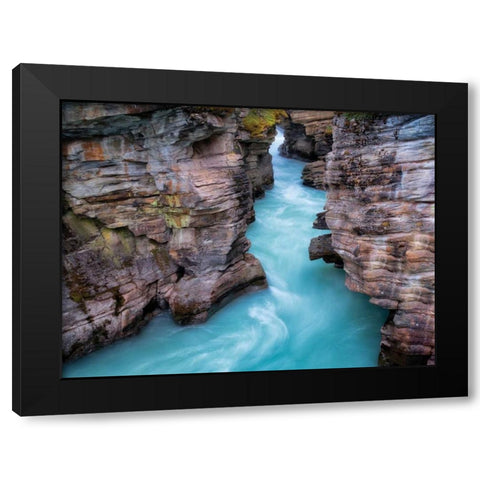 Aqua Velvet Black Modern Wood Framed Art Print with Double Matting by Frates, Dennis