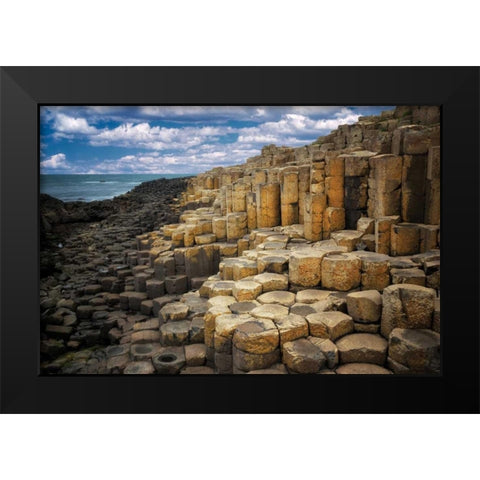 Brick Beach Black Modern Wood Framed Art Print by Frates, Dennis