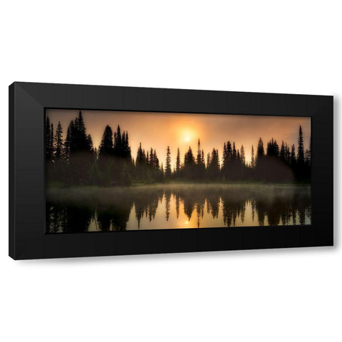 Sunset Bliss Black Modern Wood Framed Art Print with Double Matting by Frates, Dennis