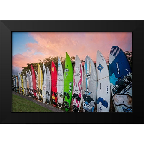 Surf Time Black Modern Wood Framed Art Print by Frates, Dennis