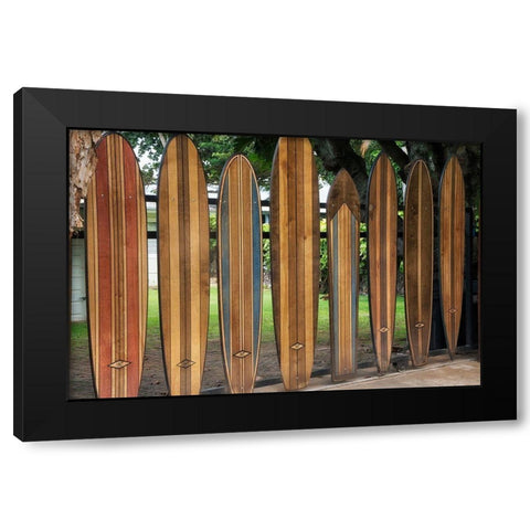 Line Up Black Modern Wood Framed Art Print by Frates, Dennis