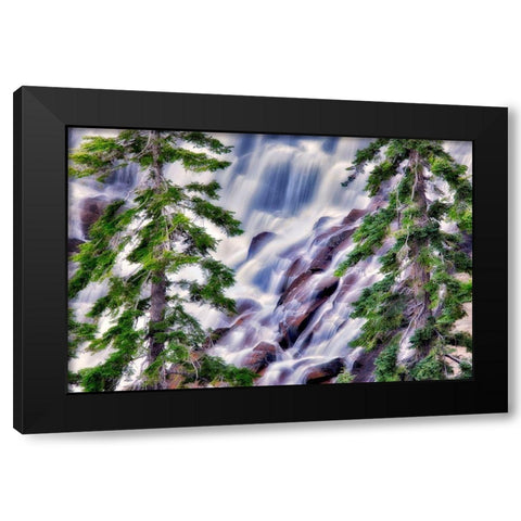 The Falls Black Modern Wood Framed Art Print by Frates, Dennis