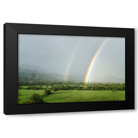 Double Rainbow Black Modern Wood Framed Art Print by Frates, Dennis