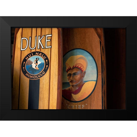 Surf Hawaii Black Modern Wood Framed Art Print by Frates, Dennis