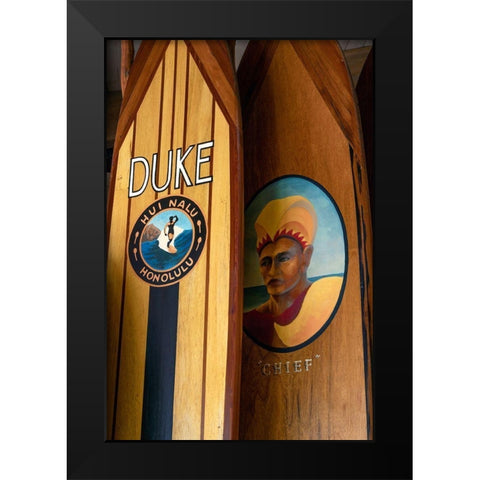 Surf Hawaii II Black Modern Wood Framed Art Print by Frates, Dennis