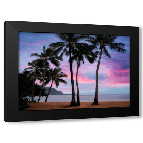Pink Clouds Black Modern Wood Framed Art Print by Frates, Dennis