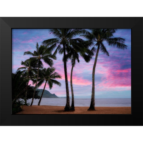 Pink Clouds Black Modern Wood Framed Art Print by Frates, Dennis