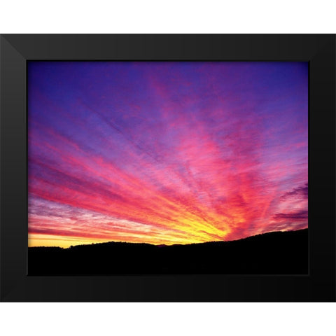 Hyper Color Black Modern Wood Framed Art Print by Frates, Dennis