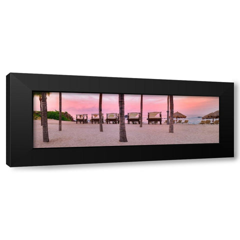 Pink Beach Black Modern Wood Framed Art Print by Frates, Dennis