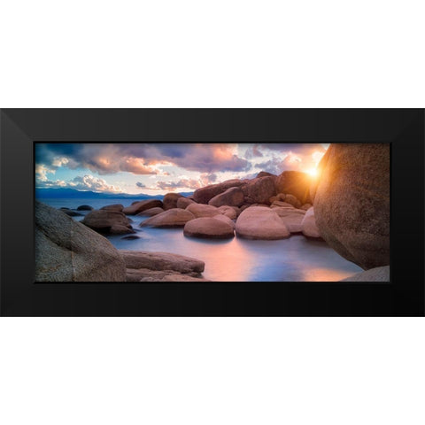 Sunset Cove Black Modern Wood Framed Art Print by Frates, Dennis