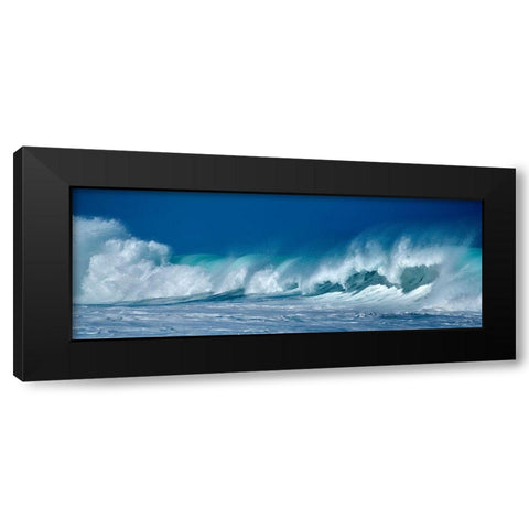 Wavering Black Modern Wood Framed Art Print with Double Matting by Frates, Dennis