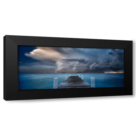 Pier Black Modern Wood Framed Art Print by Frates, Dennis