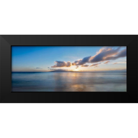 Blue and Yellow Black Modern Wood Framed Art Print by Frates, Dennis