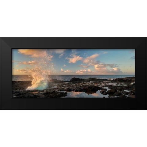 Crashing Black Modern Wood Framed Art Print by Frates, Dennis