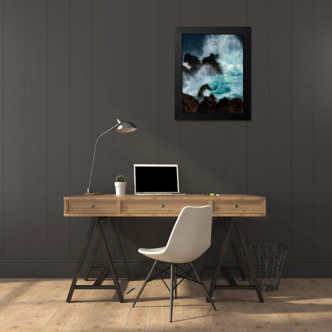 Crasher Black Modern Wood Framed Art Print by Frates, Dennis