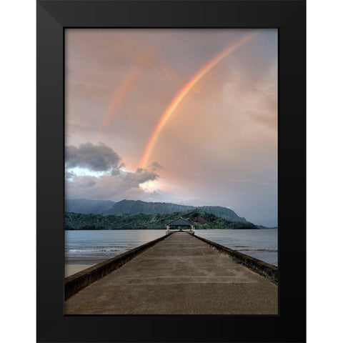 Rainbow Pier III Black Modern Wood Framed Art Print by Frates, Dennis