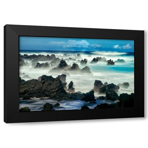 On the Rocks Black Modern Wood Framed Art Print with Double Matting by Frates, Dennis
